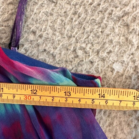 Twelfth Street Cynthia Vincent Dress 100% Silk High Low Hem Spaghetti - Picture 16 of 16